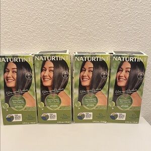 Naturtint Permanent Hair Color Gel 1N Ebony Black Bundle